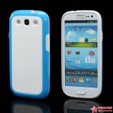 Полимерный TPU Чехол Lion 3D Куб Samsung I9300 Galaxy S 3 (белый-голубой)